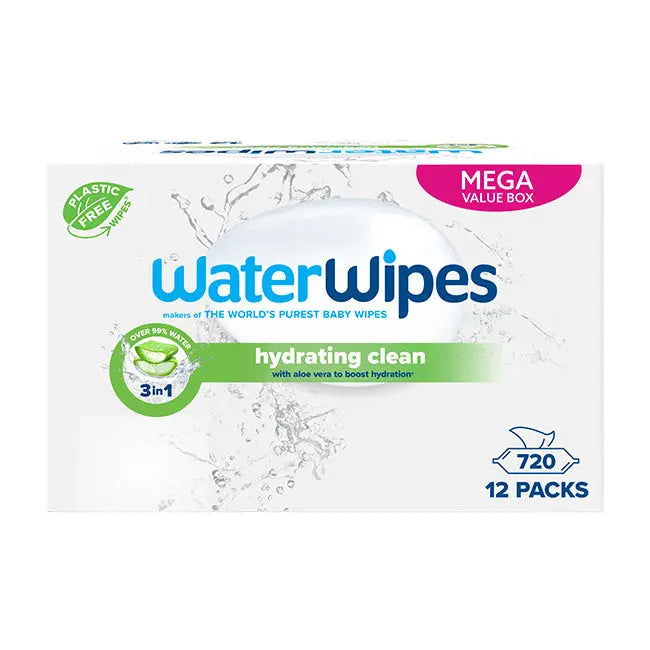 WaterWipes Hydraterende Doekjes Aloë Vera Voordeelbundel (720 doekjes) Happy Earth