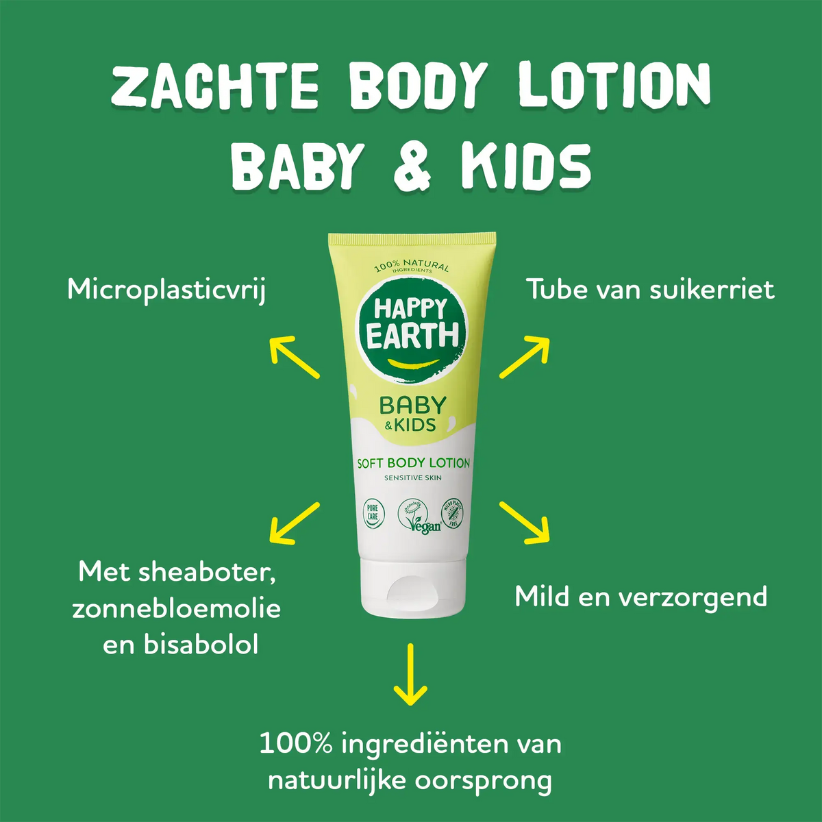 Happy Earth Zachte Body Lotion Baby & Kids 200ml - Happy Earth