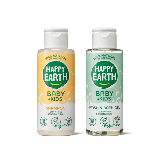 Mini Set Baby & Kids Shampoo & wash gel 100 ml Happy Earth