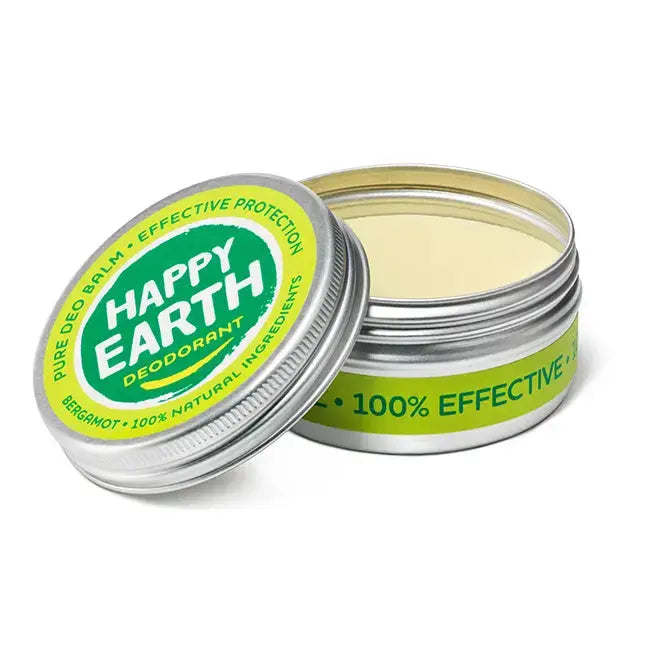 Natuurlijke Deodorant Balms Plasticvrij 4 geuren Happy Earth