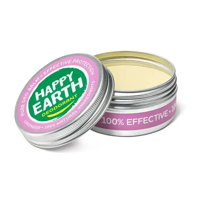 Natuurlijke Deodorant Balms Plasticvrij 4 geuren Happy Earth
