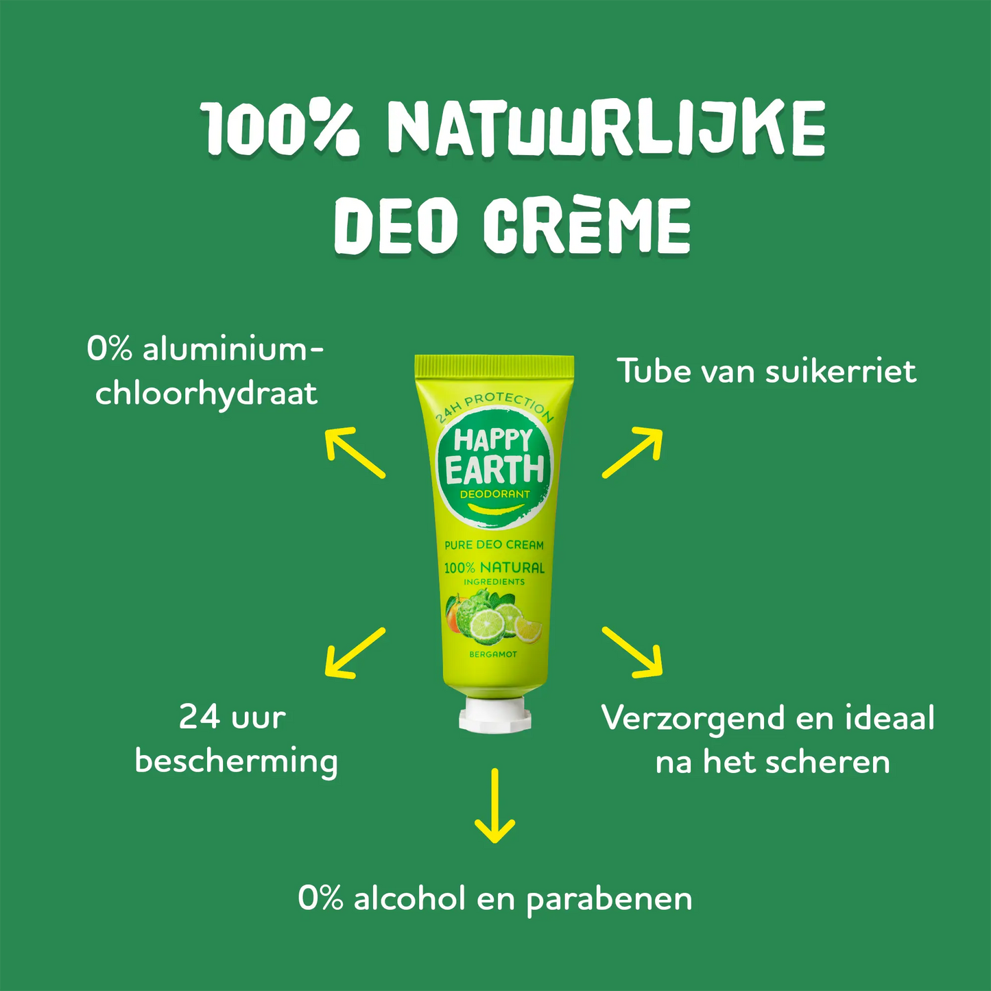 
                  
                    Natuurlijke Deodorant Crème Bergamot Happy Earth
                  
                