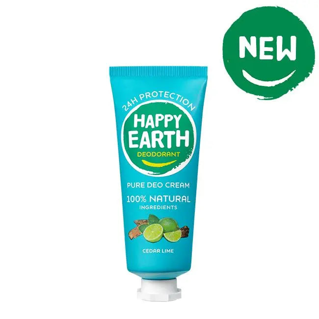 Natuurlijke Deodorant Crème Cedar Lime Happy Earth