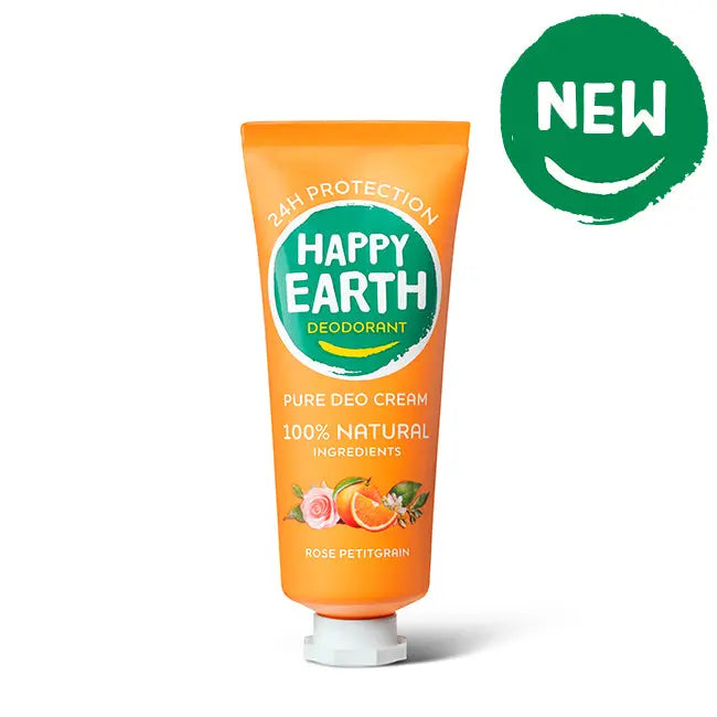 Natuurlijke Deodorant Crème Rose Petitgrain Happy Earth