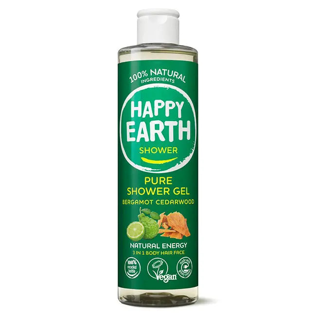 Natuurlijke Douchegel Bergamot Cedarwood Happy Earth