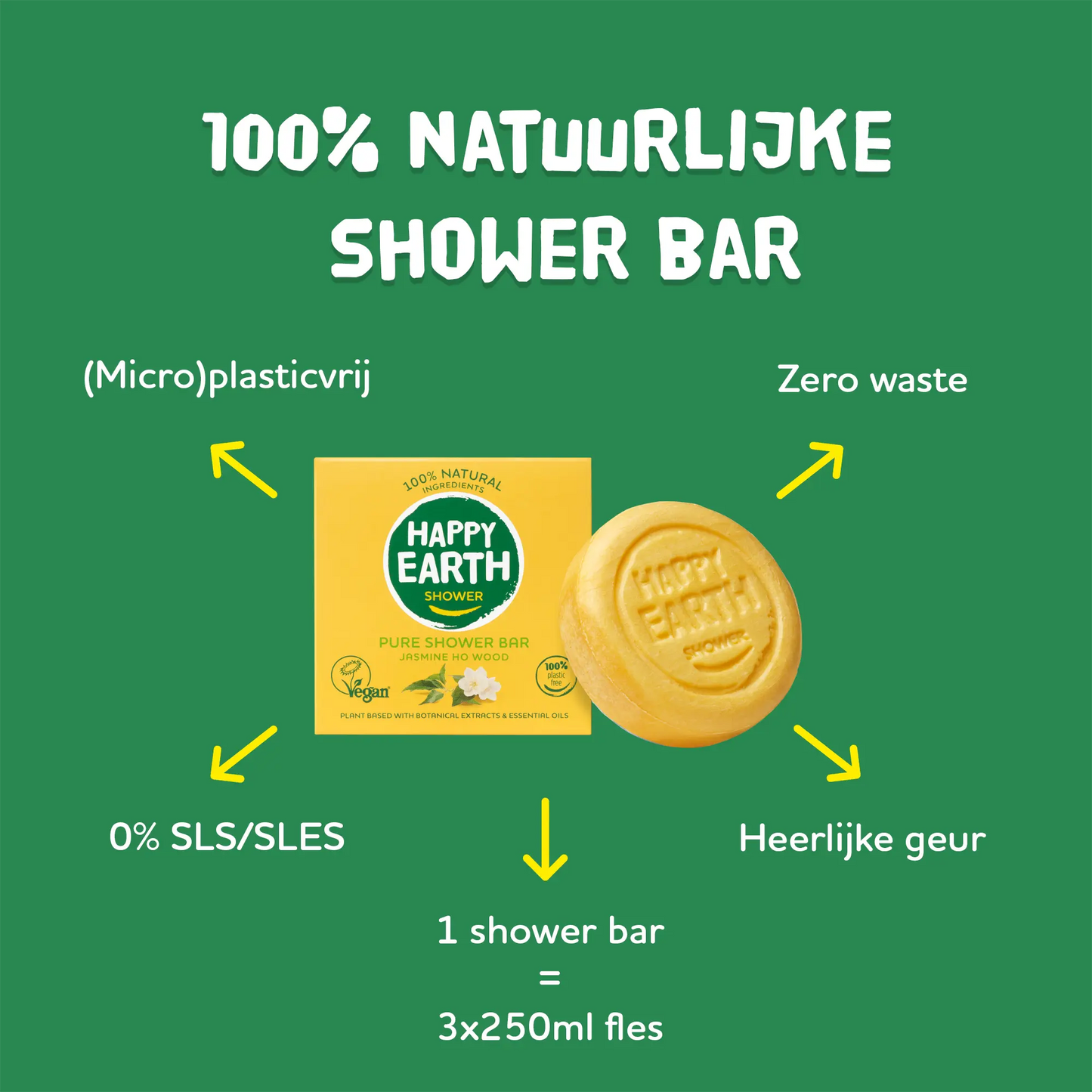 
                  
                    Plasticvrije Shower Bar Jasmine Ho Wood Happy Earth
                  
                