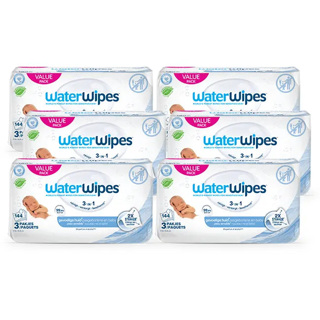 WaterWipes 144 pak - 6 stuks - 864 doekjes Happy Earth