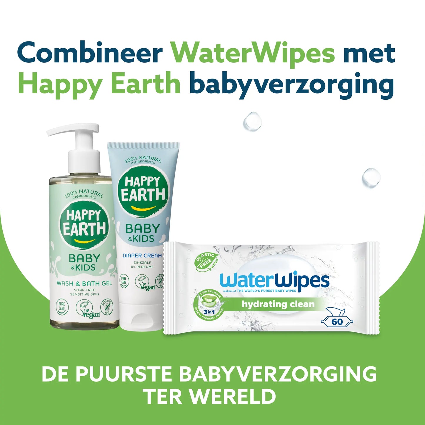 
                  
                    WaterWipes Hydraterende Doekjes Aloë Vera (48 Doekjes) Happy Earth
                  
                