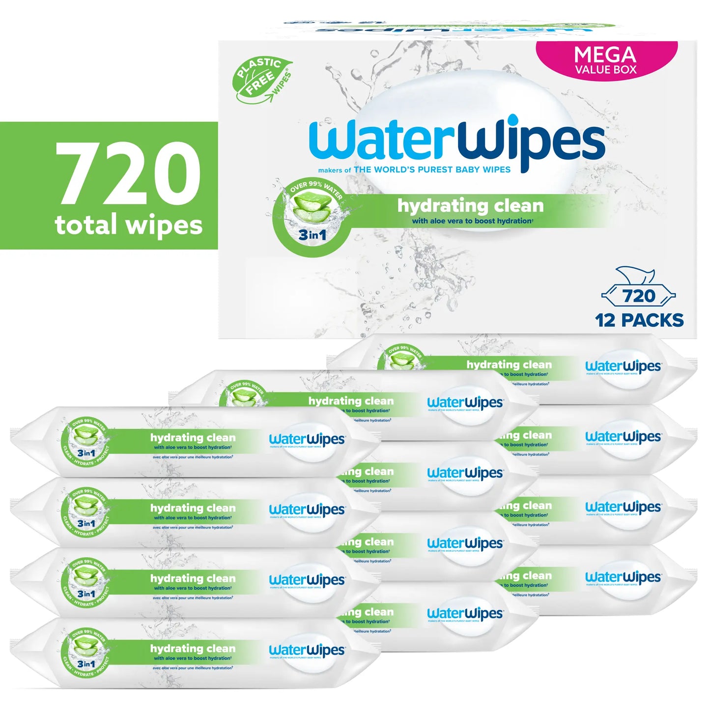 
                  
                    WaterWipes Hydraterende Doekjes Voordeelbundel (720 doekjes) Happy Earth
                  
                