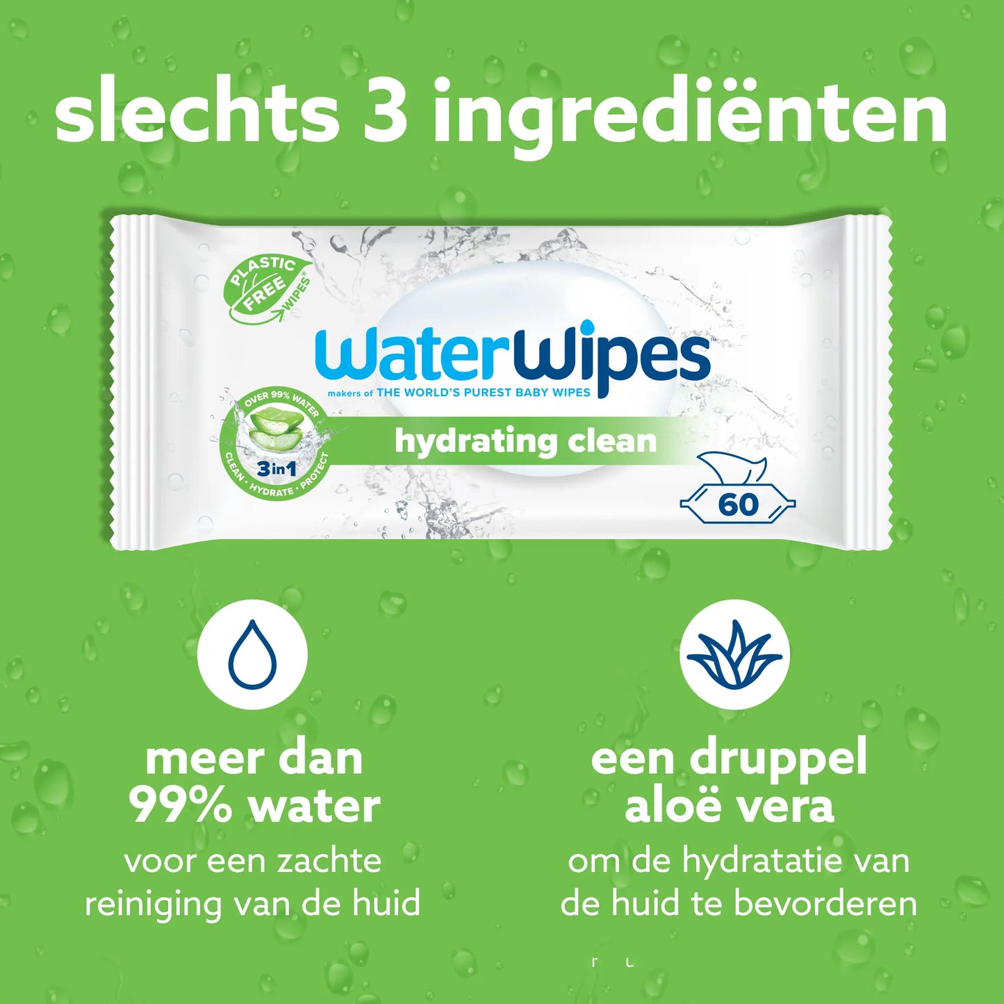 
                  
                    WaterWipes Hydraterende Doekjes Voordeelbundel (720 doekjes) Happy Earth
                  
                