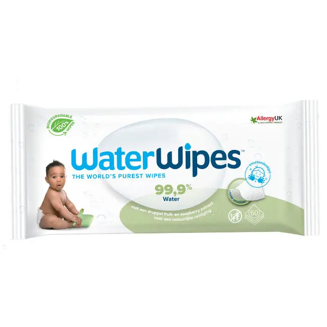 WaterWipes snoetendoekjes 60 stuks Happy Earth