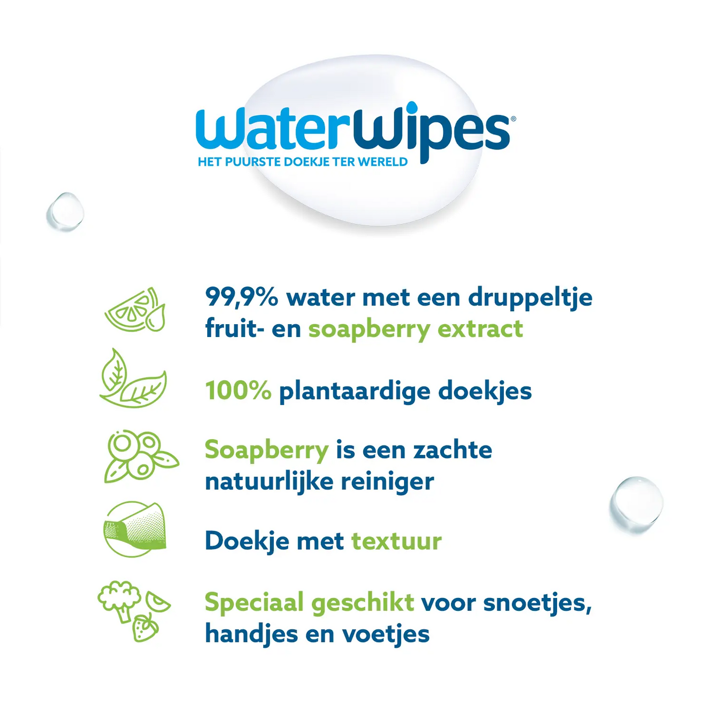 
                  
                    WaterWipes snoetendoekjes voordeeldoos (540 doekjes) Happy Earth
                  
                