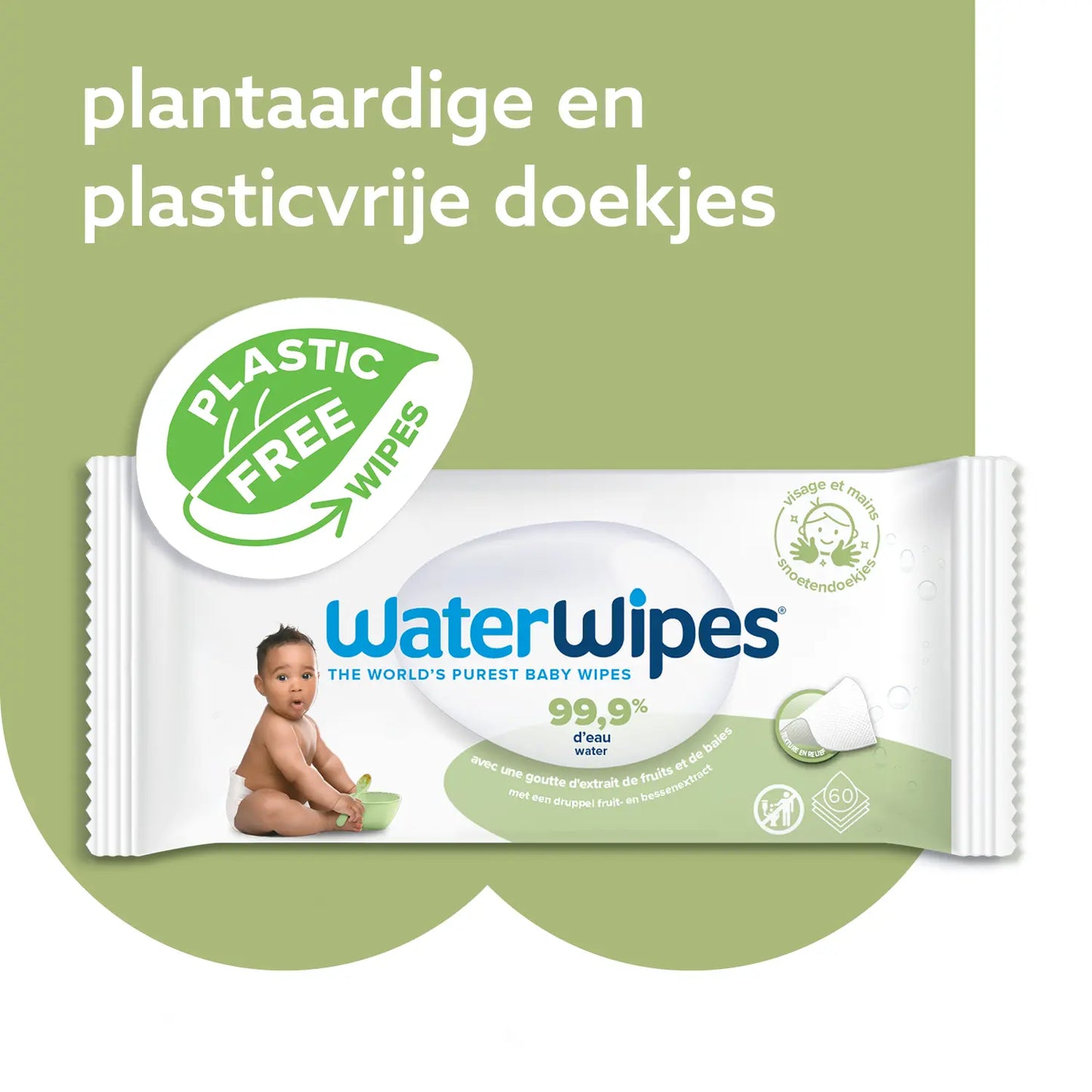
                  
                    WaterWipes snoetendoekjes voordeeldoos (540 doekjes) Happy Earth
                  
                