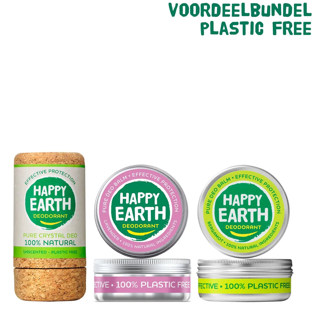 Happy Earth Natuurlijke Deodorant Plastic Free Voordeelbundel Happy Earth