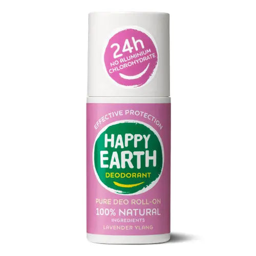 Happy Earth Natuurlijke Deodorant Roller Lavender Ylang 75ml Happy Earth