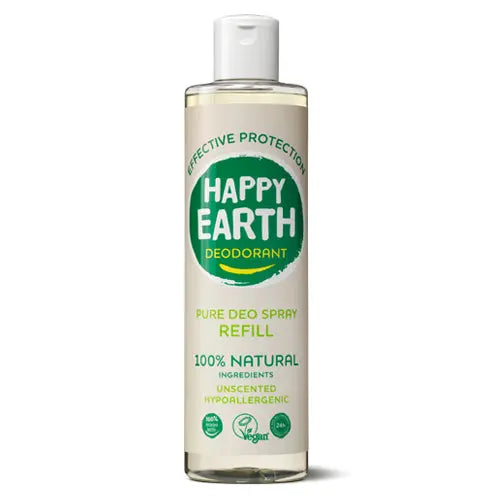 Happy Earth Natuurlijke Deodorant Spray navulverpakking Unscented 300ml Happy Earth